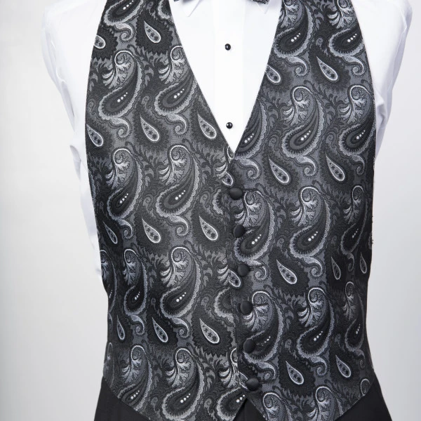 Black White Paisly Half 1