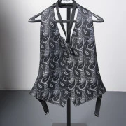 Black White Paisly Half 2